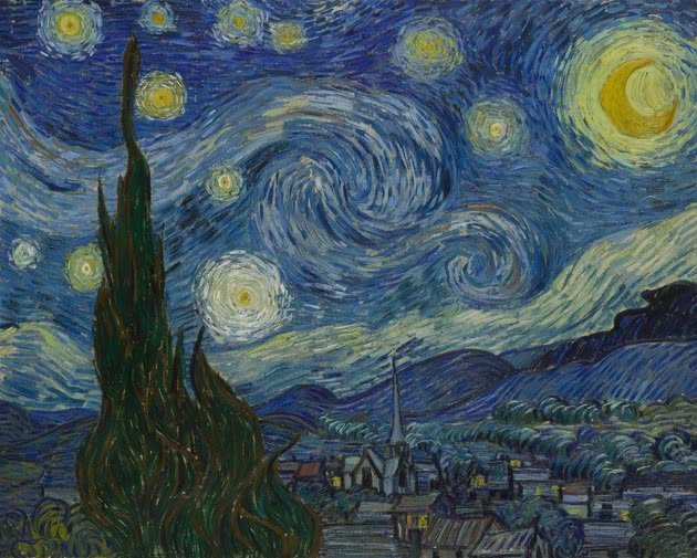 Van Goghi "Tähtede öö": maali analüüs ja tähendus