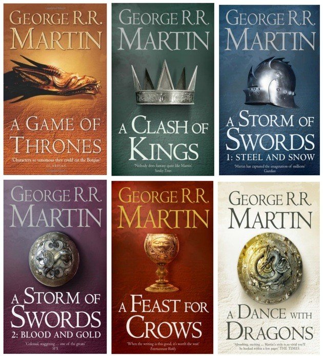 Boeken dy't Game of Thrones ynspireare: A Song of Ice and Fire (witte)